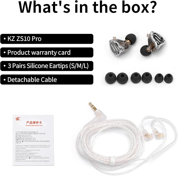 KZ ZS10 Pro in Ear Monitor Wired Headphone, KZ HiFi Earbuds in Ear Monitor - Image 8
