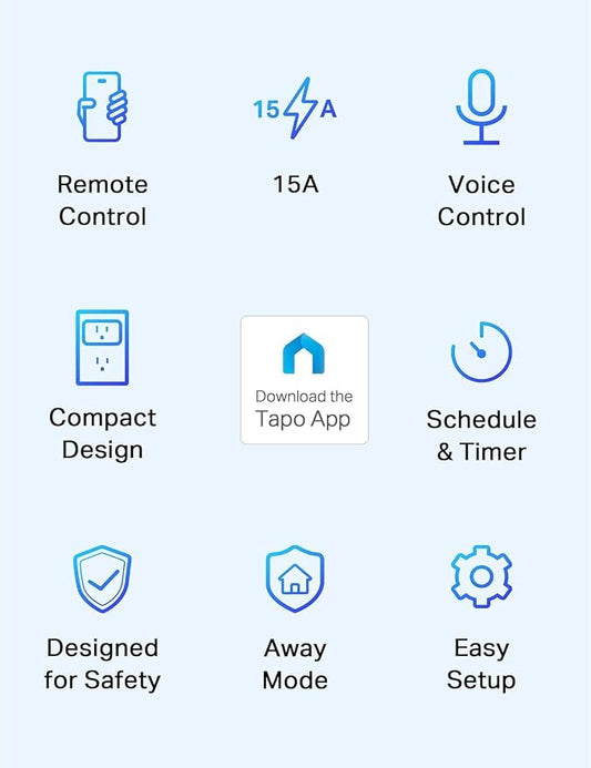 TP-Link Tapo Smart Plug Mini 15A, Smart Home Wi-Fi Plug, Super Easy Setup - Image 2