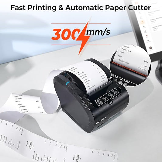 MUNBYN Bluetooth Thermal Receipt Printer P047, 80mm POS Printer, Thermal Printer - Image 2