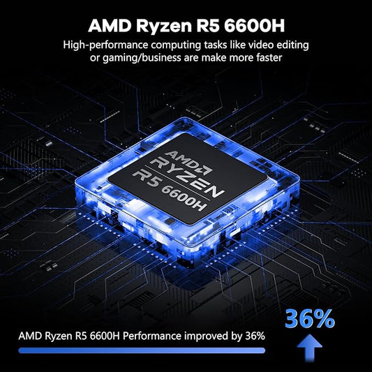 NIMO 15.6" IPS FHD-Gaming-Laptop, AMD Ryzen 5 6600H 6 Cores 32GB DDR5 RAM 2TB - Image 2