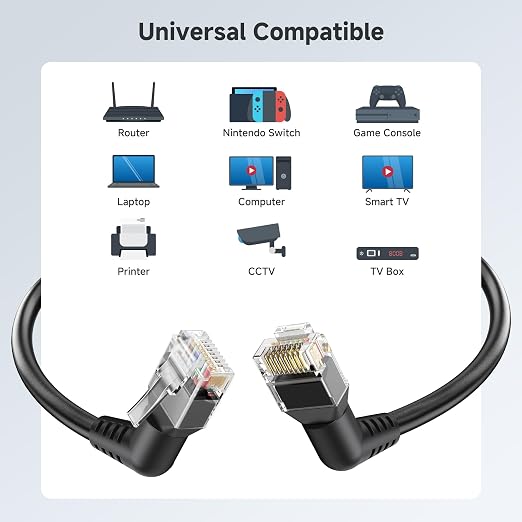 Cable Matters 2-Pack 10Gbps Rotatable Cat 6 Ethernet Cable - 1ft - Image 7
