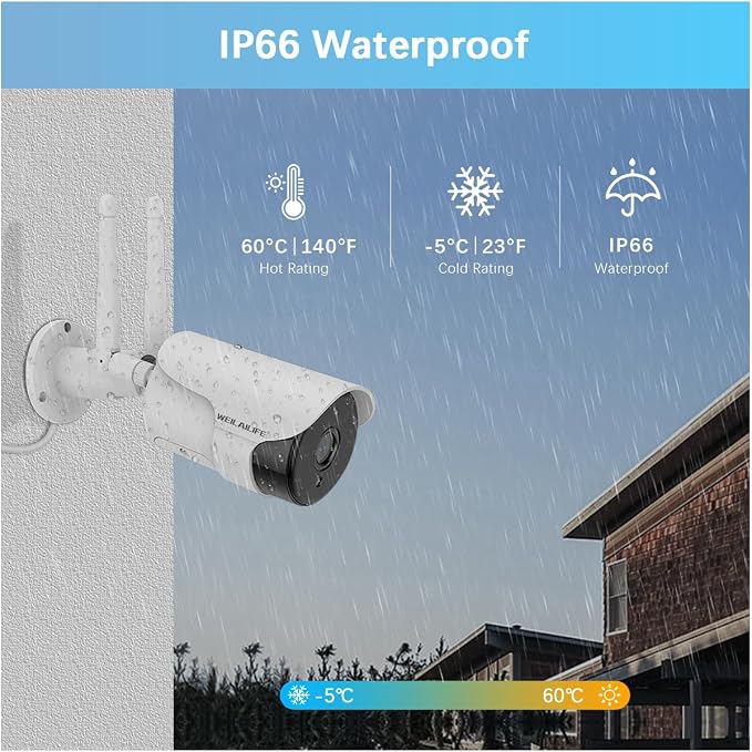 【130° Wide-Angle & 2-Way Audio】 Outdoor Wireless Security Camera System - Image 9