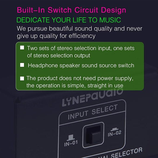 Audio Switcher 3.5mm 2 in 1 Out/1 in 2 Out A/B Switch Stereo Audio Splitter Box - Image 2