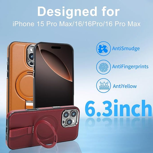 Leather Case, Suitable for iPhone 15 Pro Max Case, Invisible Magnetic Design - Image 2