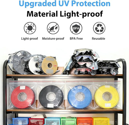 AONEGOLD 30pcs 3D Printer Filament Storage Bags Vacuum Storage Bags Kit 3D - Image 2