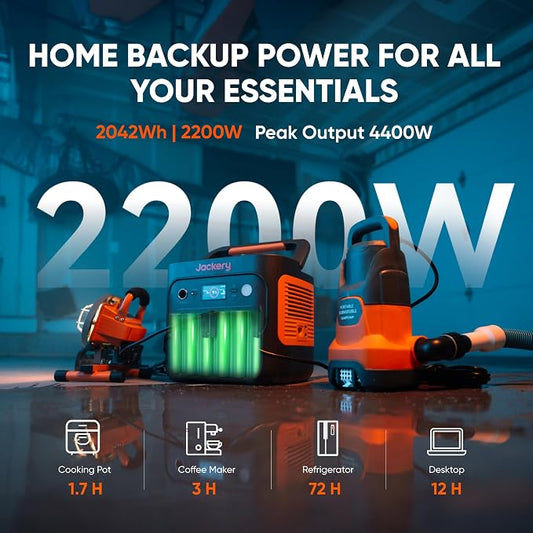 Jackery Explorer 2000 v2 Portable Power Station, 2042Wh LiFePO4 Battery - Image 2
