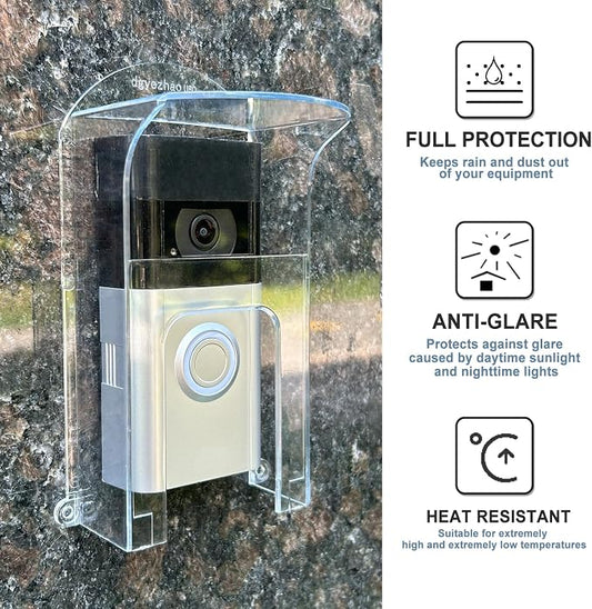 Transparent Plastic Doorbell Rain Cover, All Models Waterproof Protector Shield - Image 2