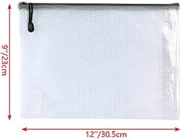Oaimyy-16 PCS-9 x 12 inches-Mesh Zipper Pouch, Plastic Zip File Folders Puzzle - Image 2