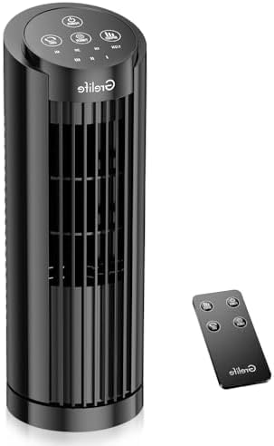 Grelife Tower Fan with Remote Control, Fast Cooling Desktop Fan, 90° Oscillation - Image 4