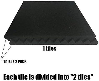 96 Pack Black/BLUE 12 "X 12 "X1" Acoustic Panels Studio Soundproofing Foam - Image 7