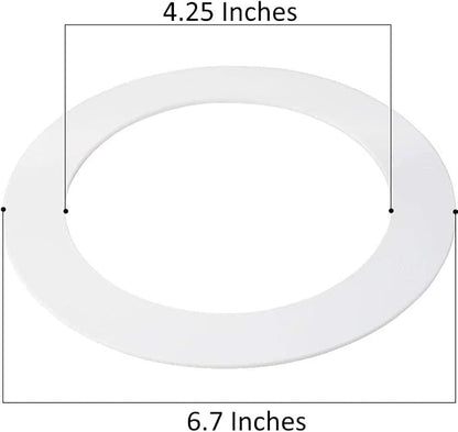 12 Pack Matte White Goof Trim Ring - Image 3