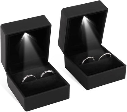 iSuperb® Ring Box Black Jewelry Case Organizer - Image 5