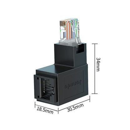 2PCS 90-Degree Up Angle RJ45 Male to Female Adapter - Image 4