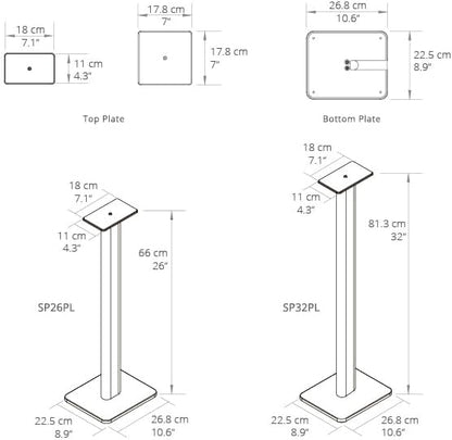 Kanto SP26PL Black Metal Speaker Stand - Image 7