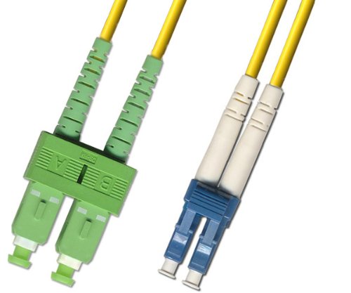 150M - Singlemode Duplex Fiber Optic Cable - LC/UPC to SC/APC by UltraSpecCables