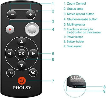 PHOLSY Camera Remote Control Wireless Shutter - Image 2