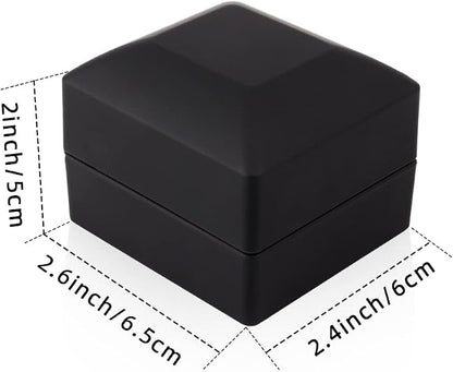 iSuperb® Ring Box Black Jewelry Case Organizer - Image 7