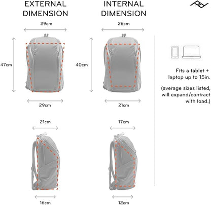 Peak Design Everyday Backpack Zip 15L, 270-Degree Zip, Dual Side Pockets - Image 5
