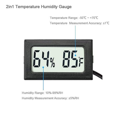 2-Pack Mini Digital Hygrometer Thermometer Gauge - Image 3