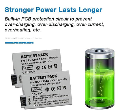 LP-E8 Camera Battery Multifunctional Charger Set Compatible - Image 6