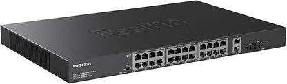24 Port Full Gigabit PoE Switch by RealHD