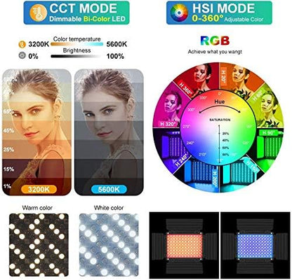 GVM RGB LED Video Light with Bluetooth Control, 360° Full Color 1000D PRO Video - Image 9