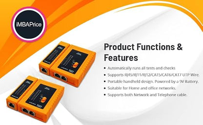 iMBAPrice NF-468 Network Cable Tester, CAT5 CAT6 & UTP Cables, Continuity Test - Image 5