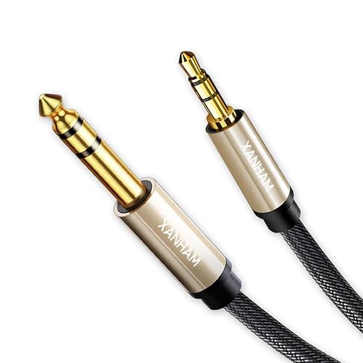 3.5mm to 1/4 Stereo Audio Cable 3.3 Feet /1M, 1/8" to 6.35mm 1/4" TRS Male Aux by XANHAM