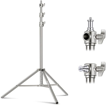 NEEWER 7.2ft/2.2m Stainless Steel Light Stand, Spring Cushioned Heavy Duty by Neewer