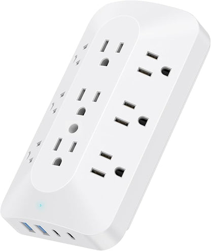 Wall Outlet Extender, 9 Outlet Splitter by PAEWOK