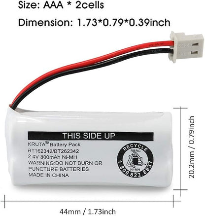 Kruta BT162342 BT262342 Cordless Phone Batteries Compatible - Image 3