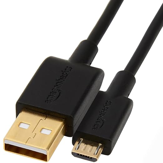 Amazon Basics USB-A to Micro USB Charging Cable, 480Mbps Transfer Speed by AmazonBasics