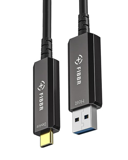 FIBBR Fiber Optic USB3.2 Cable, 10Gpbs USB A to USB C Cable by FibbrOfficial