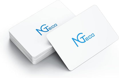 NGTeco Smart Time Card PVC Employee ID Card MB1, TC7 Time Clocks, Waterproof & by NGTeco