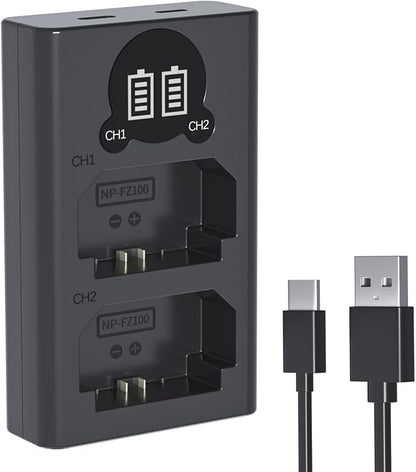 LP NP-FZ100 Camera Battery Charger, Dual USB Charger by LP