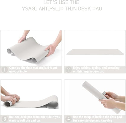 YSAGi Non-Slip Leather Desk Pad Long Size, Waterproof Laptop Computer Desk - Image 6