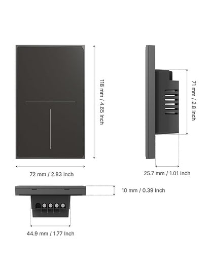 MOES Full Touch Smart Switch, SF Wall Light Switch, Neutral Wire Required - Image 7