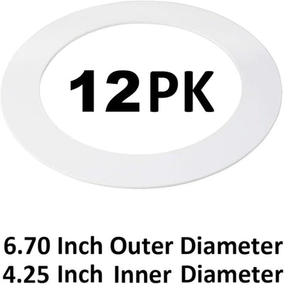 12 Pack Matte White Goof Trim Ring - Image 8
