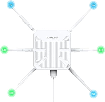 2026 AX3000 Outdoor WiFi 6 Extender, WAVLINK Long-Range WiFi Repeater/Access by WAVLINK%C2%AE
