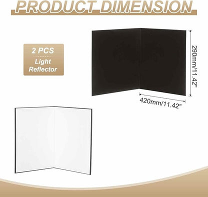 2Pcs 17"x11" Light Reflector 2 in 1 Photography Reflector Cardboards, Foldable - Image 2