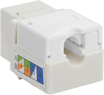 Cmple - RJ45 Keystone Jack 90 Degree Cat5e Keystone Jack Insert Punch Down RJ45 - Image 2
