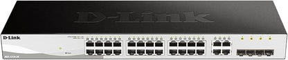 D-Link 28-Port Gigabit Smart Managed Switch | 24 GbE + 4 SFP Combo Ports | L2+ by D-Link