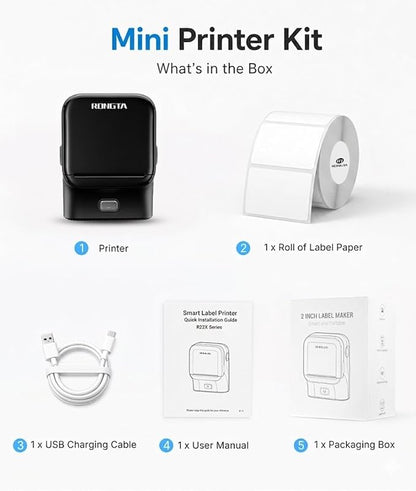 Rongta Bluetooth Label Maker Machine, Thermal Label Printer Easy to Use - Image 8