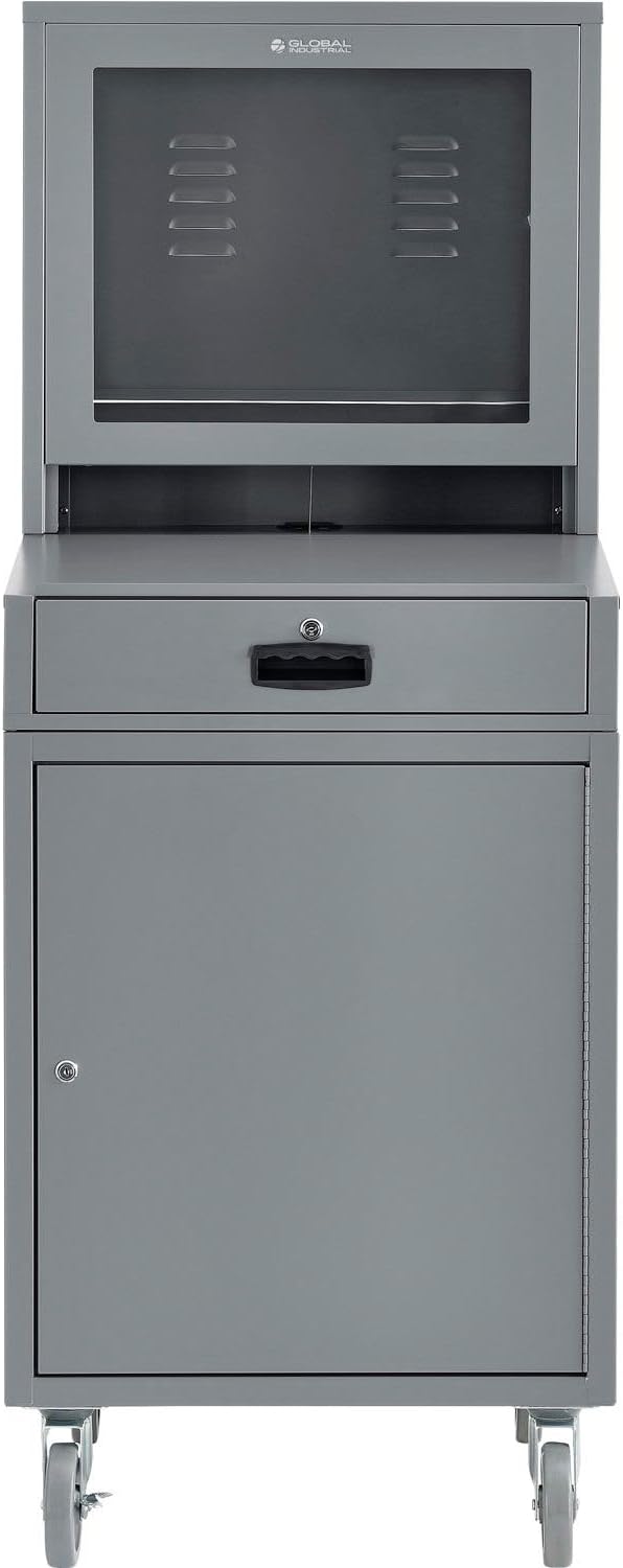 Global Industrial Mobile Security LCD Computer Cabinet Enclosure - Image 4