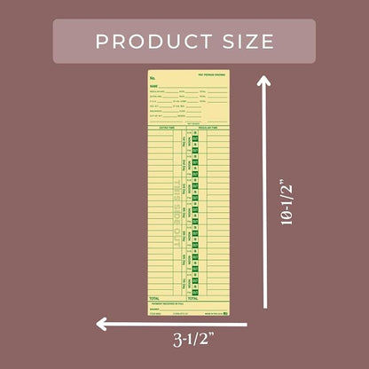 Generic Time Clock Cards for Tracking Regular and Extra Time - Image 2