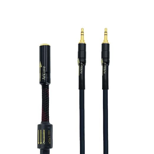 Arklove 5ft Shielded 1/8" aux Input 3.5mm Female 2X 3.5 Output Splitter Stereo by Arklove