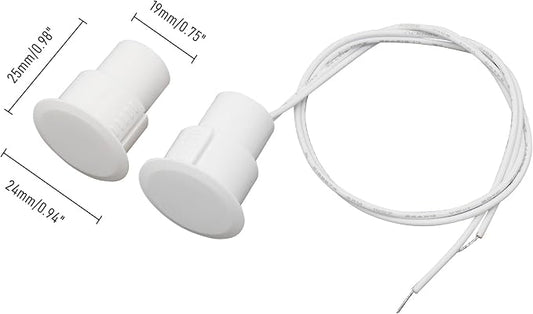 10PCS Recessed Wired Security Window Door Contact Sensor, Normally Closed NC - Image 2