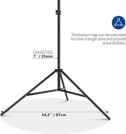 Neewer T-Shaped Background Backdrop Support Stand Kit, 8.5ft/2.6m Tall - Image 7