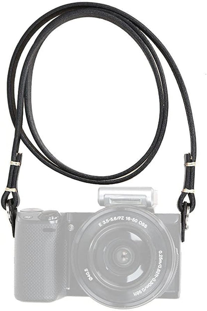 Genuine Slim Leather Camera Neck Shoulder Strap compatible by CANPIS