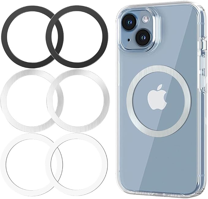 Metal Rings 6PCS, Ultra-Thin for MagSafe Sticker, Magnetic Adapter, Phone Cases by KALAPOP